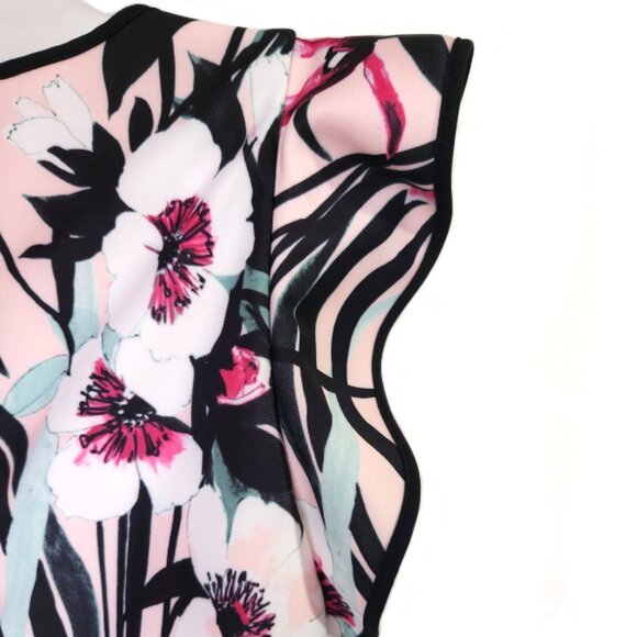 Stunning Tommy Hilfiger Pink Floral Bodycon Dress Size 8 - Picture 4 of 11